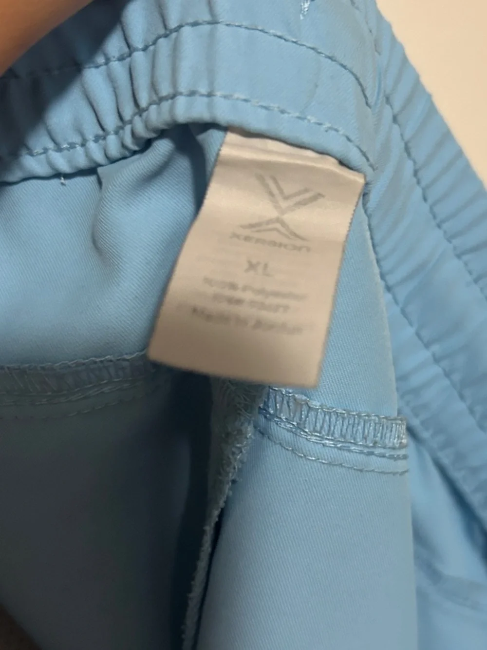Source Unknown Light Blue Athletic Shorts with Navy Trim